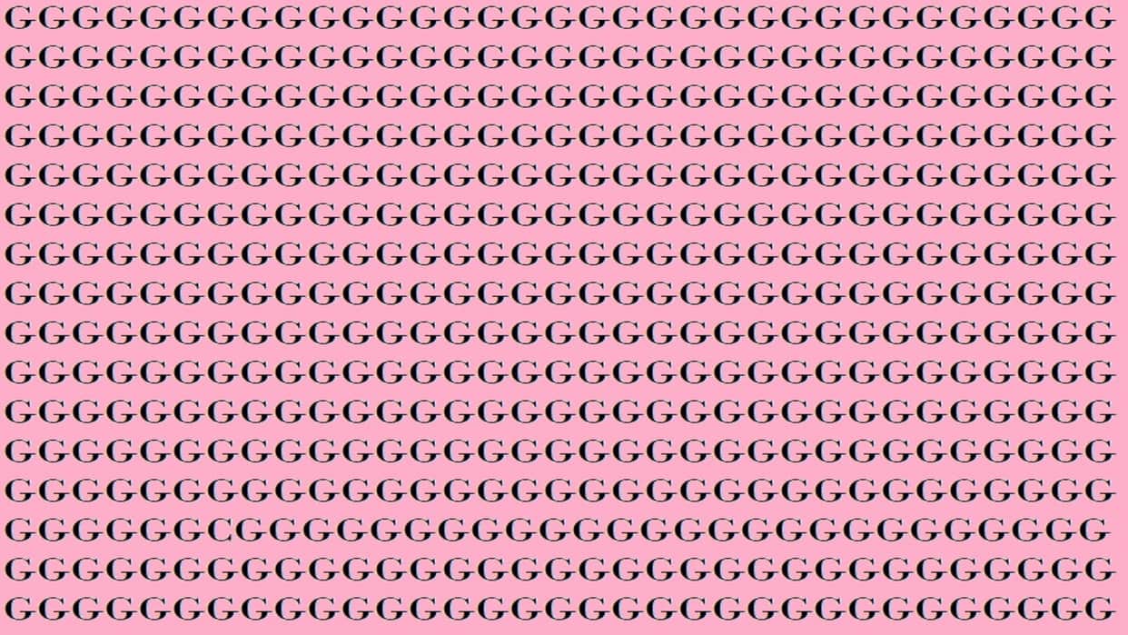 Optical Illusion For Iq Test Can You Find C in This Picture Within 9 Seconds Brain Test