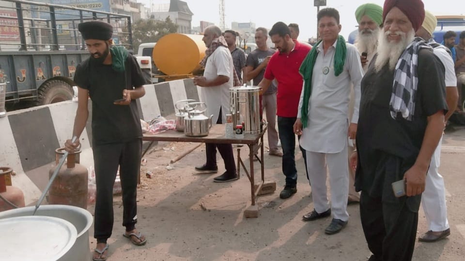 Due to non lifting of paddy farmers staged permanent strike in Phagwara