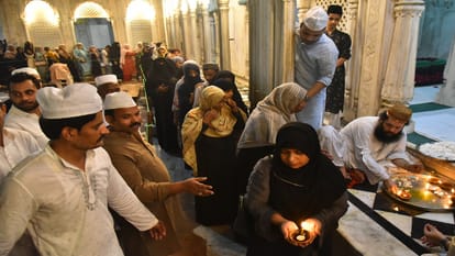 The lamps of wishes lit up the Khanqah was bathed in the light of harmony.