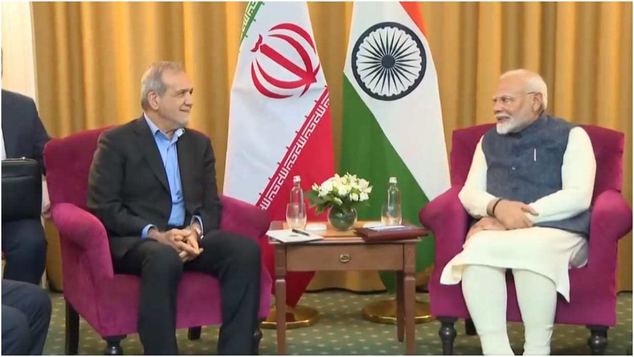 PM Modi met Iranian President Masood Pejeshkian, talked about the situation in West Asia