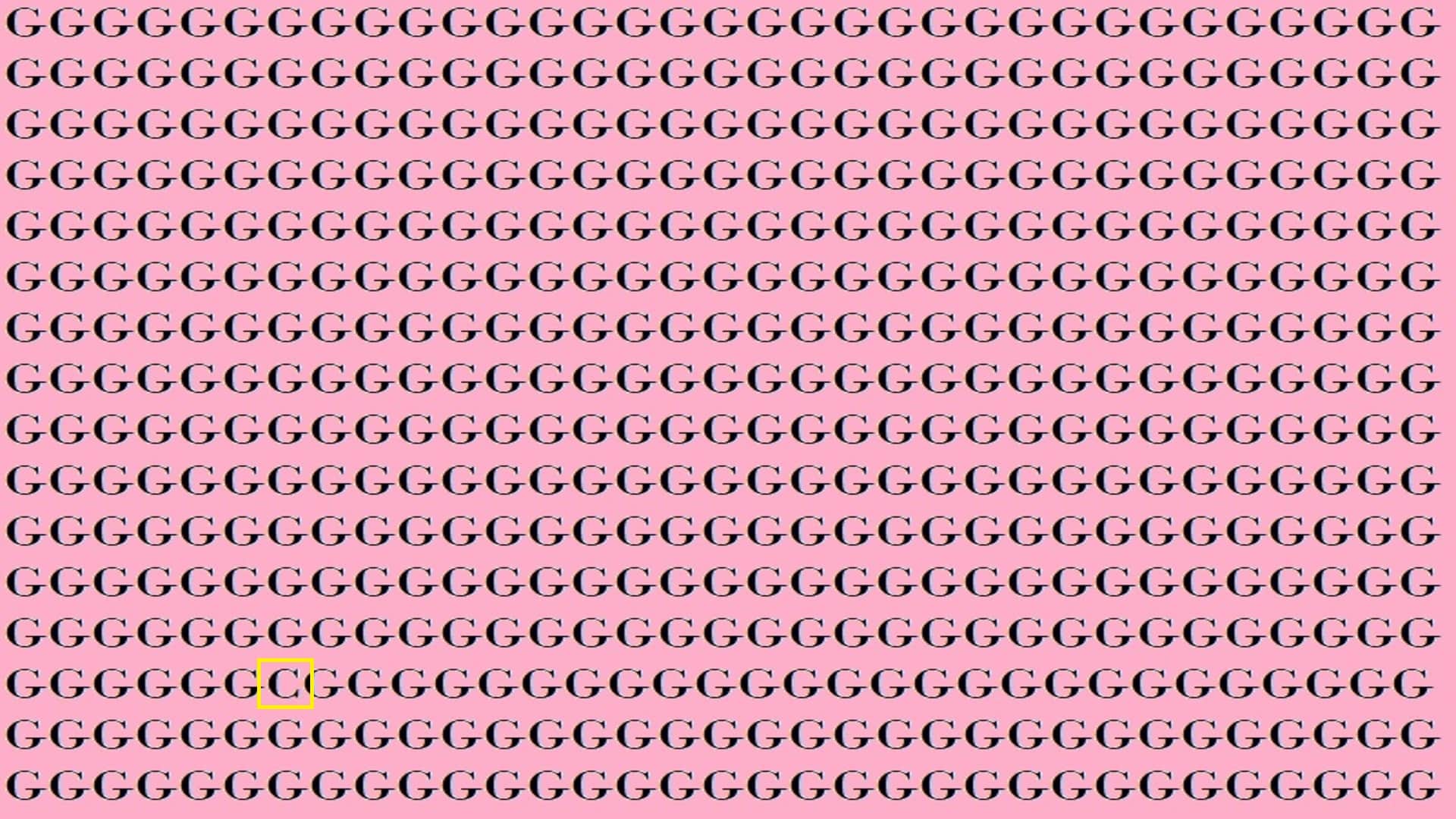 Optical Illusion For Iq Test Can You Find C in This Picture Within 9 Seconds Brain Test