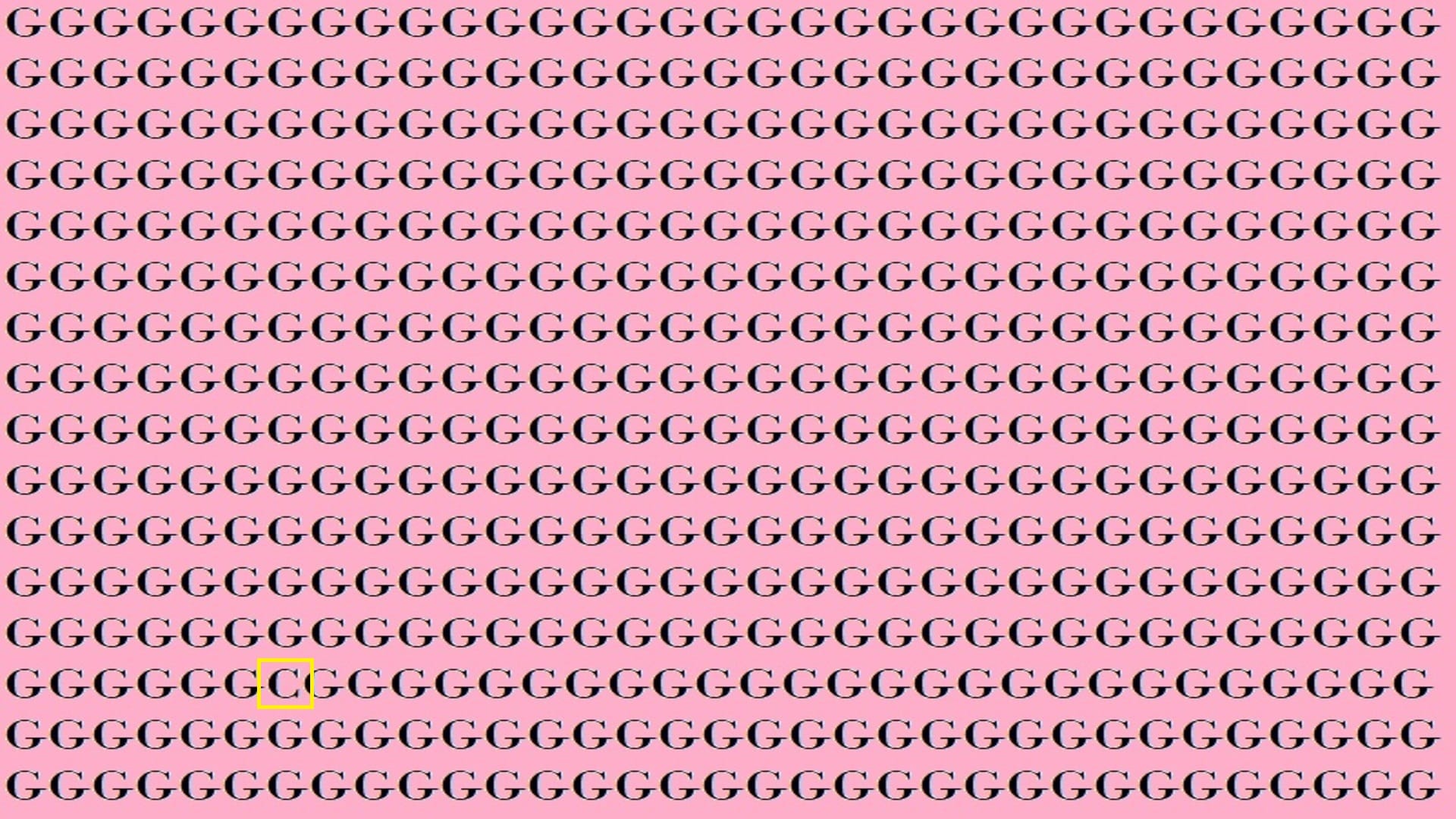 Optical Illusion For Iq Test Can You Find C in This Picture Within 9 Seconds Brain Test