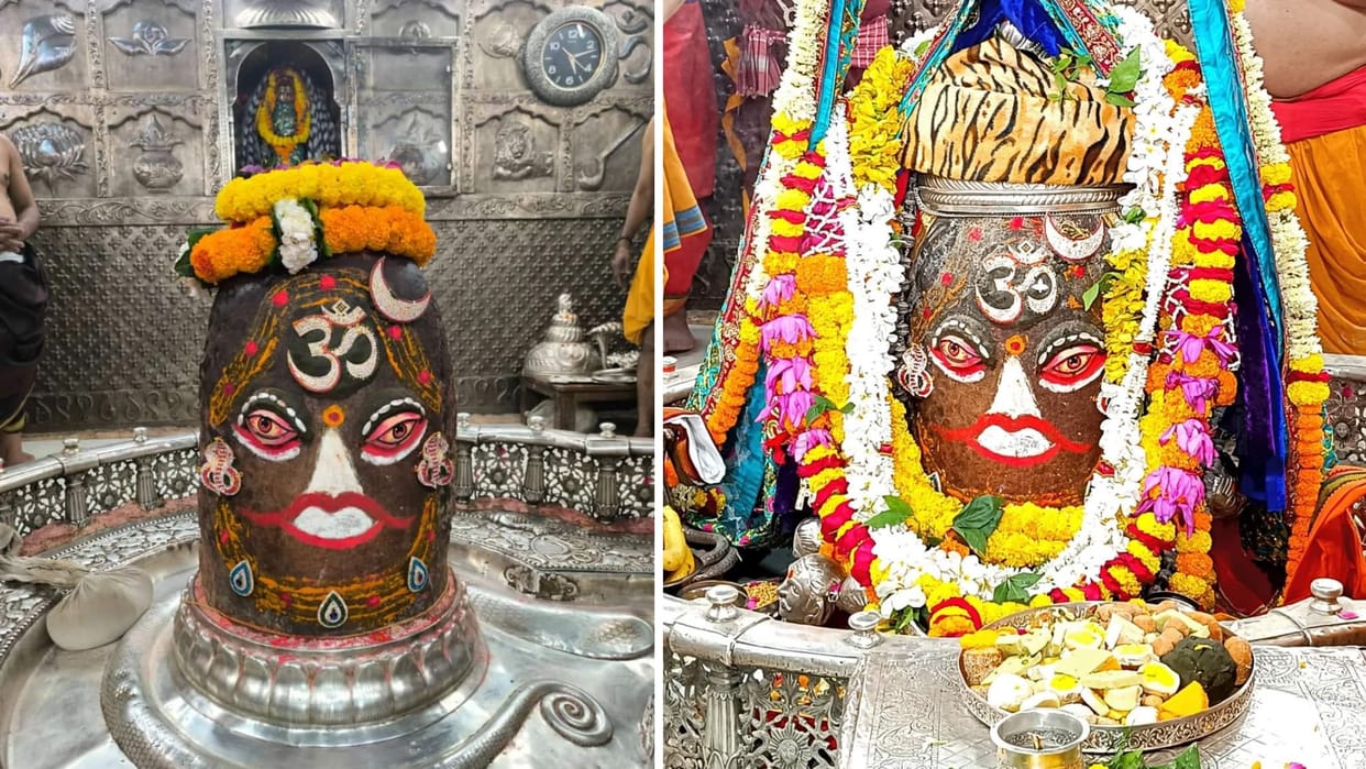Mahakal Bhasma Aarti: Baba Mahakal adorned with moon and Om captivated the mind, know why Bhasma Aarti is done
