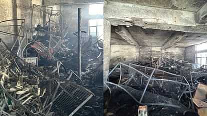 Fire breaks out in warehouse of electrical parts manufacturing company in Yamunanagar.