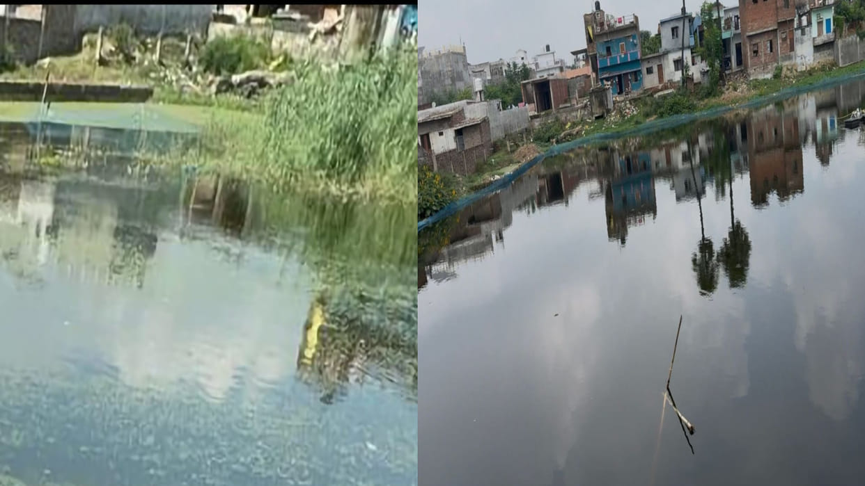 Gorakhpur Municipal Corporation removed the filth of Moti Pokhara, now the bottom is visible
