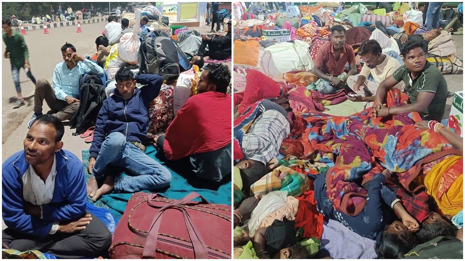 Migrants started returning home in large numbers from Kashmir