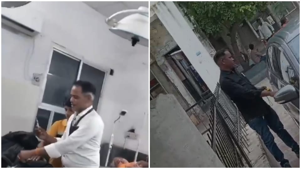 Jaipur News: Driver becomes doctor in Jaipuria hospital gives injections to patients video goes viral