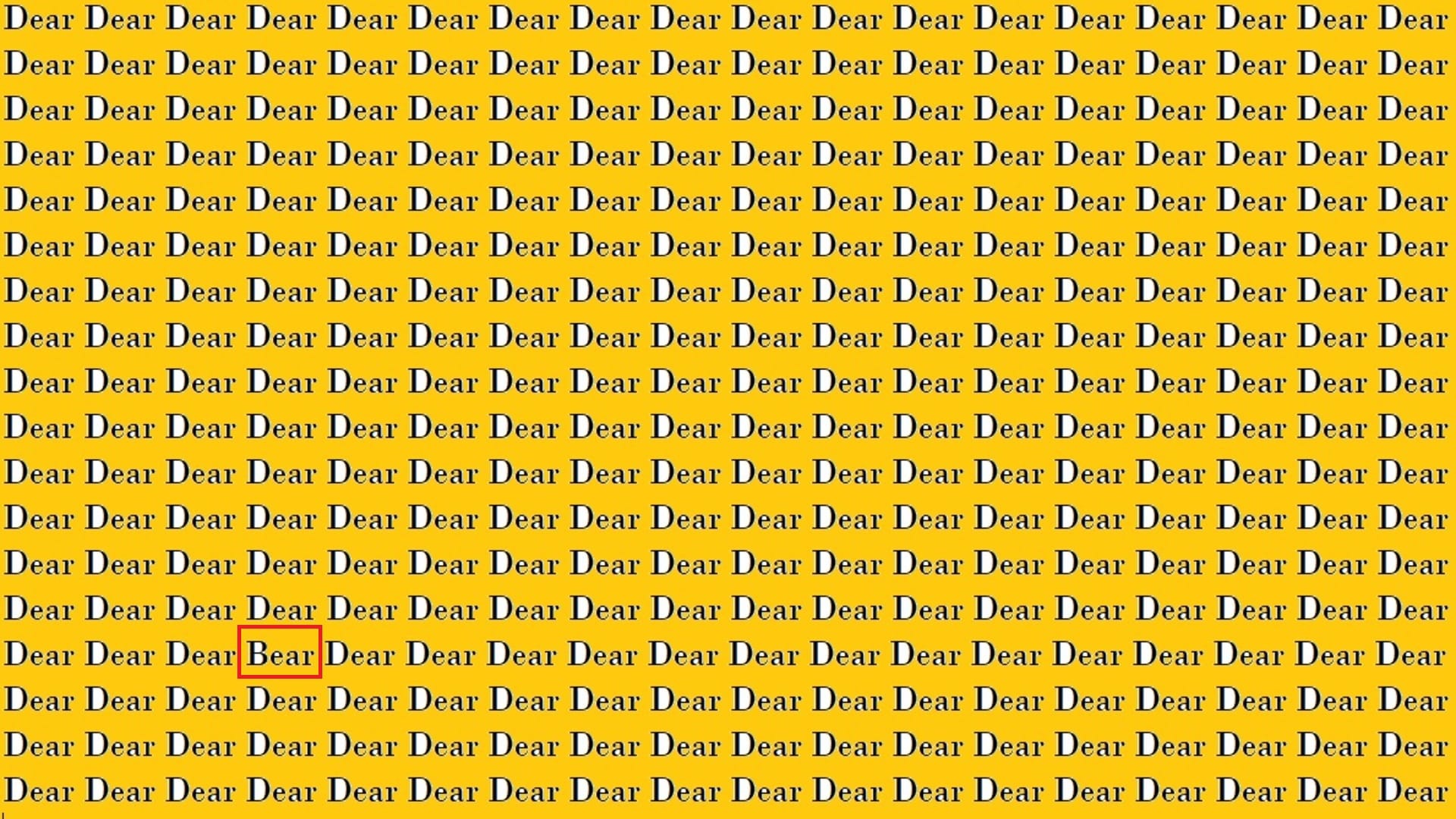 Optical illusions For Iq test Can You Spot Bear in Dear Within 11 Seconds brain teaser picture puzzle