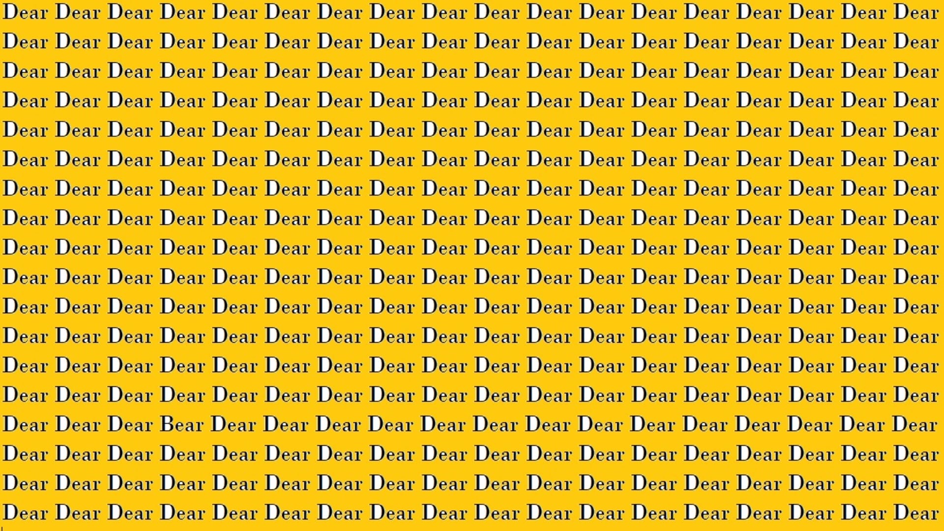 Optical illusions For Iq test Can You Spot Bear in Dear Within 11 Seconds brain teaser picture puzzle