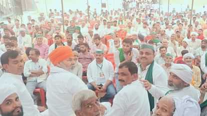 UP News: Farmers took out 18 km march, Rakesh Tikait and Naresh Tikait filled with enthusiasm
