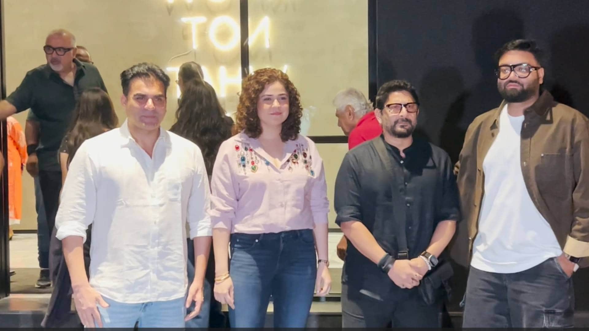 Bandaa Singh Chaudhary film screening KABIR KHAN arbaaz khan arshad warsi shruti abhishek saxena meher vij