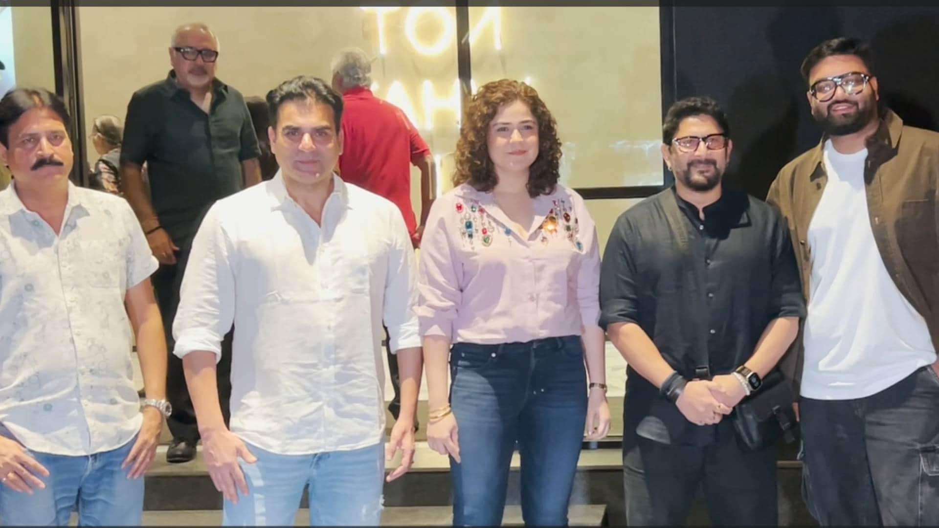 Bandaa Singh Chaudhary film screening KABIR KHAN arbaaz khan arshad warsi shruti abhishek saxena meher vij