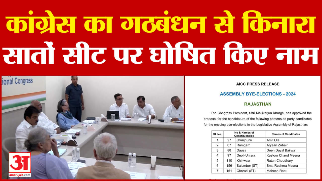 Congress List : कांग्रेस ने जारी की लिस्ट, इन चेहरों पर लगाया दांव | Rajasthan Election | BJP