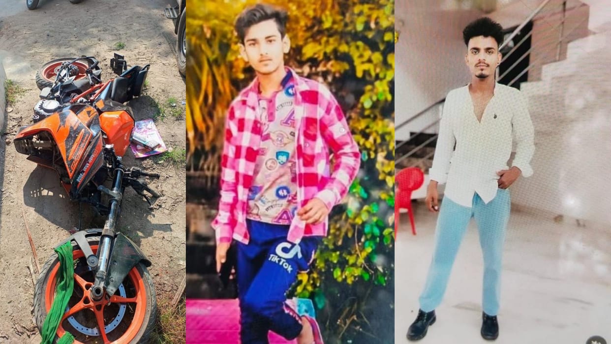One died in an accident in Chinhat Lucknow.