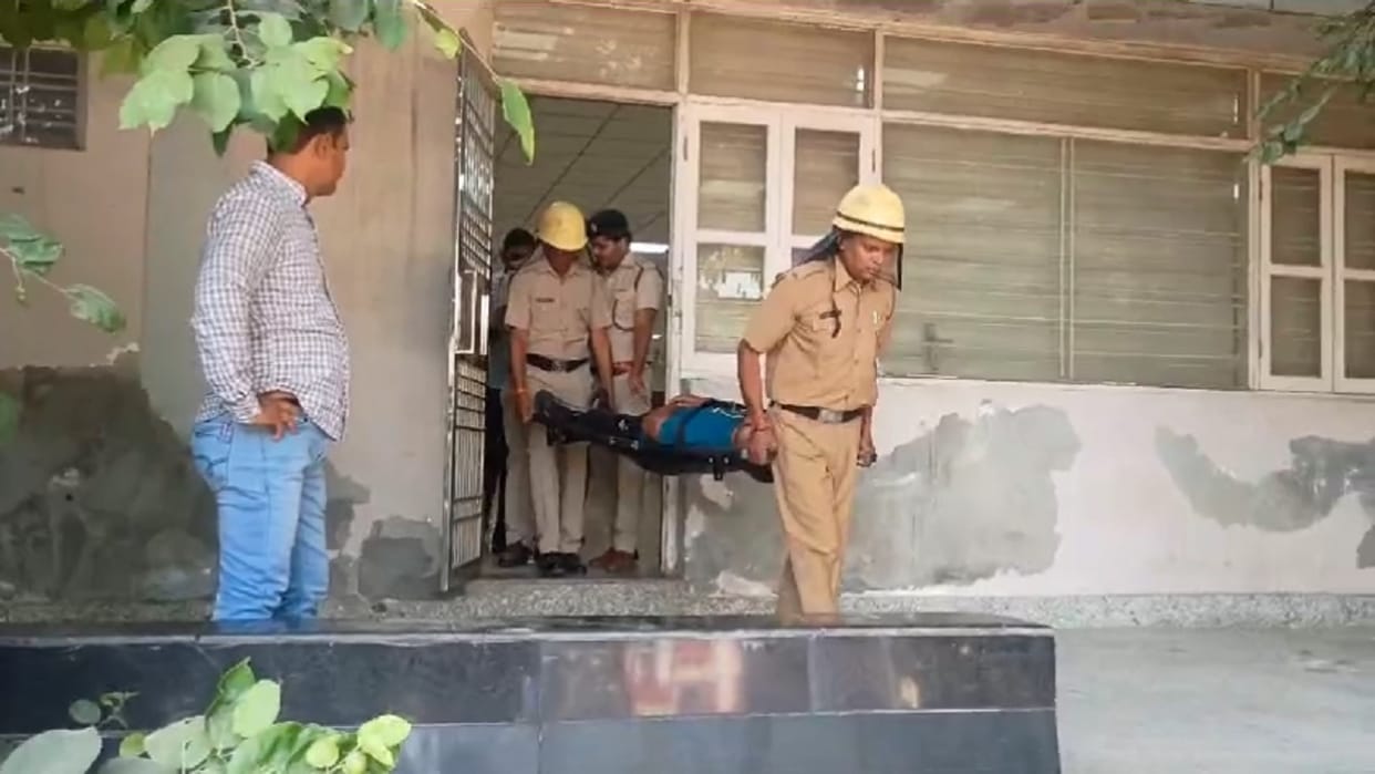 Mock drill in Sonipat, Firefighters rushed to Saral Kendra of Mini Secretariat on receiving information about