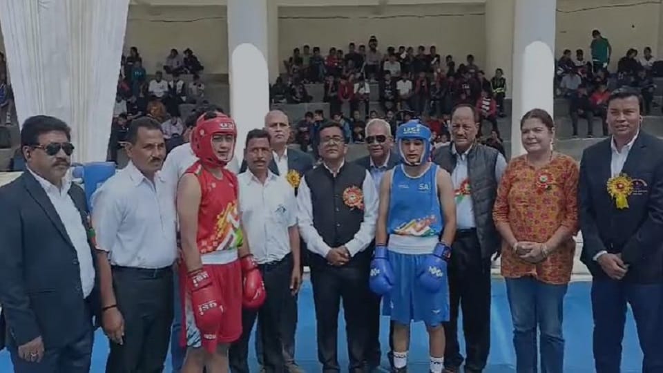 State level boxing competition started in sports stadium pithoragarh