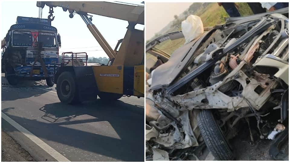 Road Accident In MP: Four killed three injured in car and tanker collision in Nagda Ujjain Hindi News