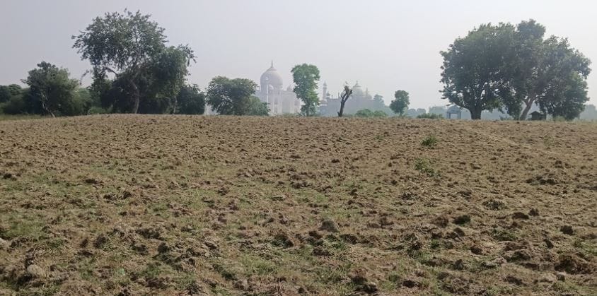 land of Eleven Stairs Park behind Taj Mahal won by farmers now being monitored by the administration