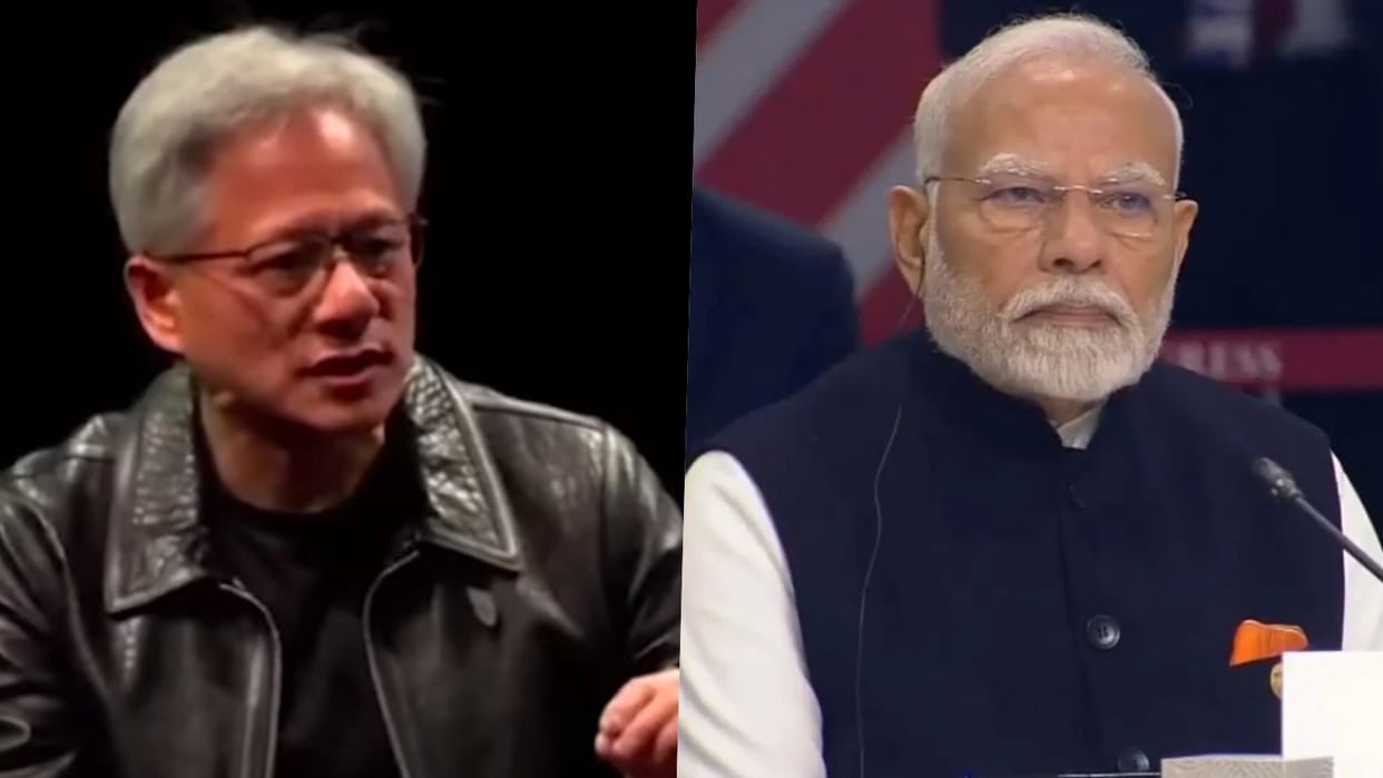 Jensen Huang Impressed with PM Modi when briefed Cabinet over Artificial Intelligence talk with Ambani video