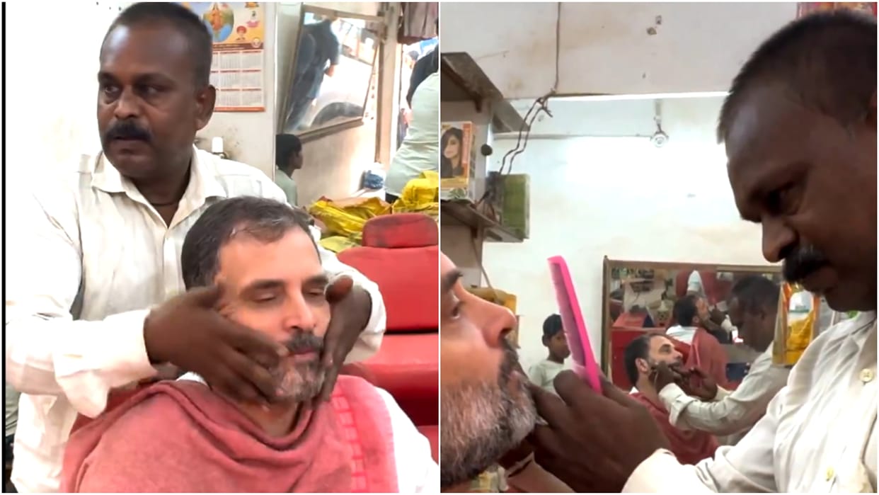 The barber was surprised to see Rahul Gandhi in his salon, shaved the Congress MP, narrated the pain