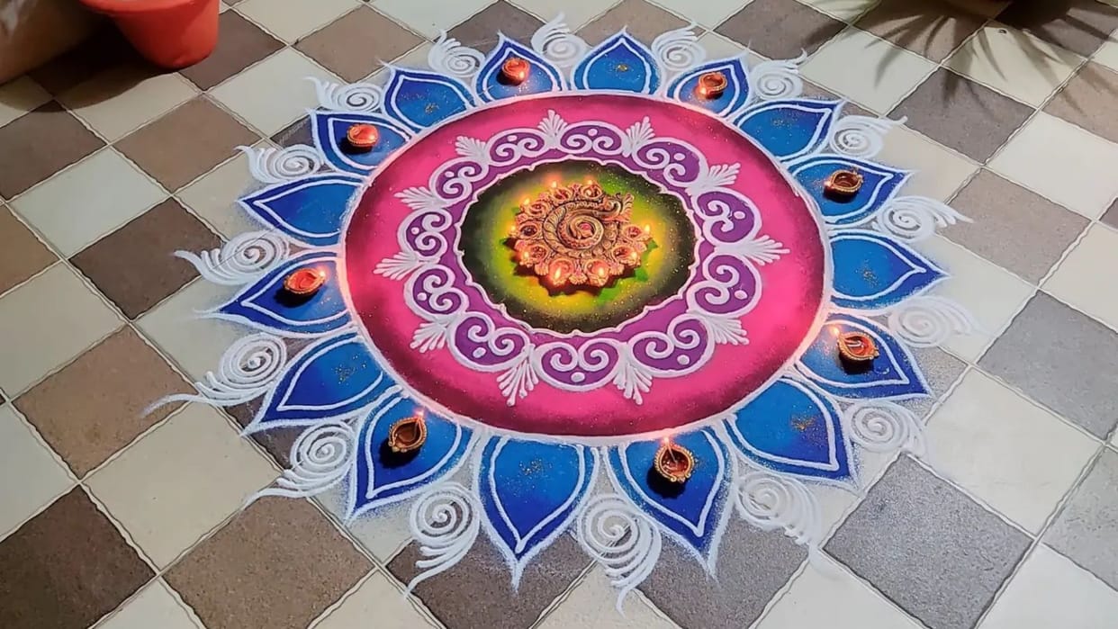 Diwali Special Rangoli Design Rangoli hacks tips and tricks for Diwali and Dhanteras disprj
