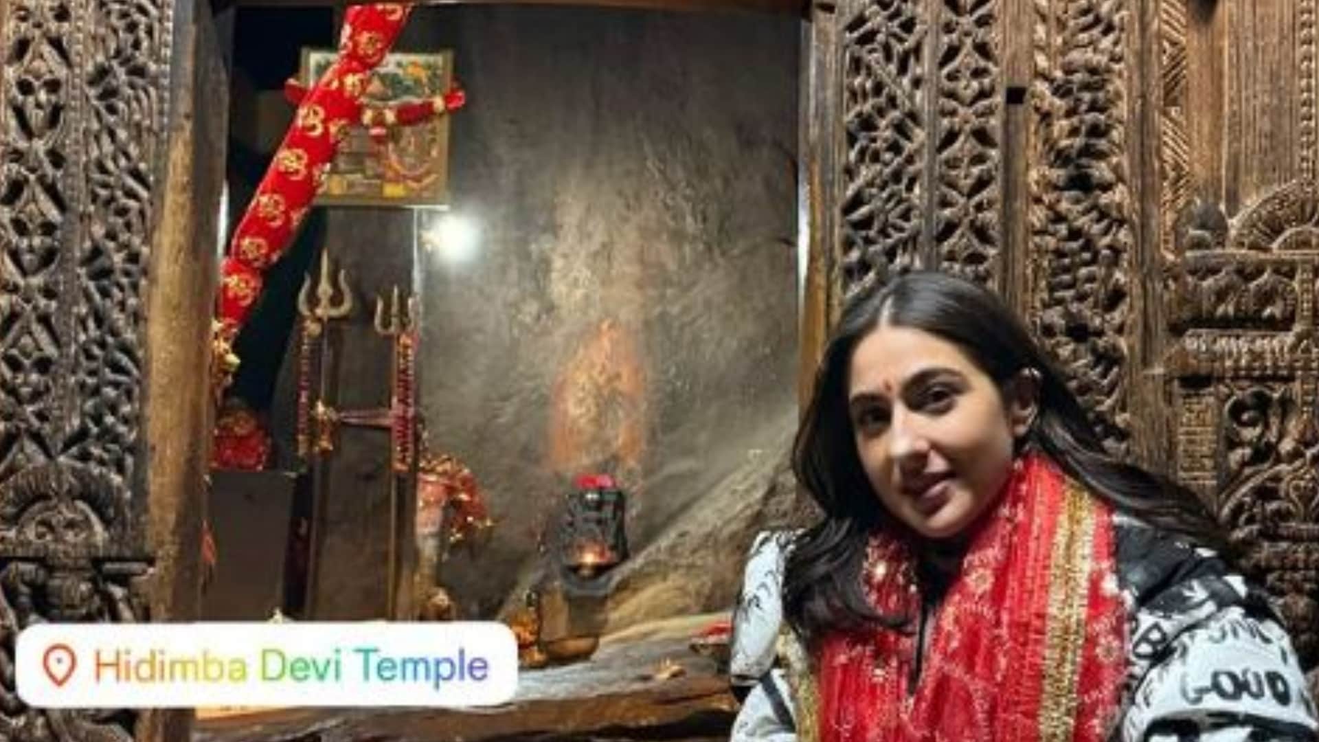 Sara Ali Khan starts shooting for next film with Ayushmann Khurrana Shares Hidimba temple Pics on Social media