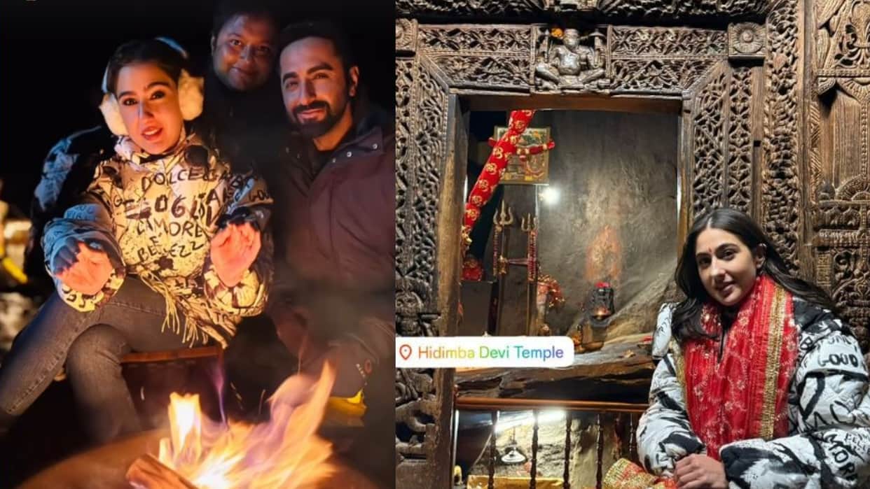 Sara Ali Khan starts shooting for next film with Ayushmann Khurrana Shares Hidimba temple Pics on Social media