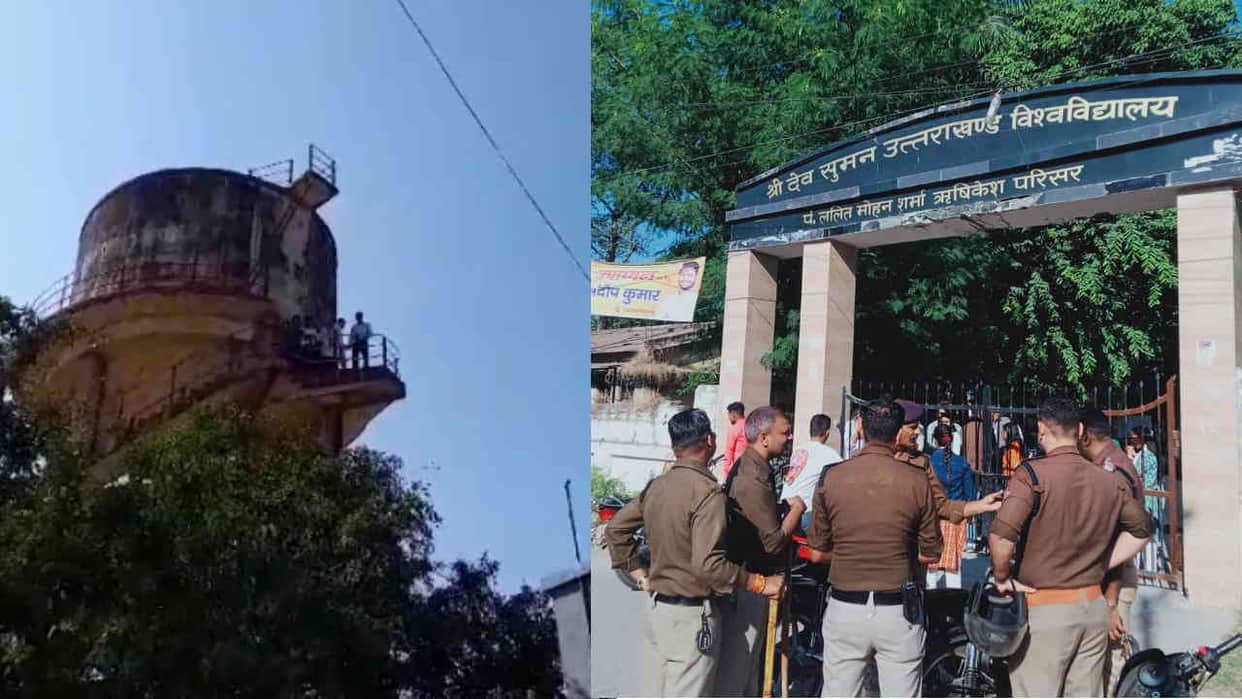 Students ruckus in DAV Dehradun for not conducting student union elections protest in different colleges