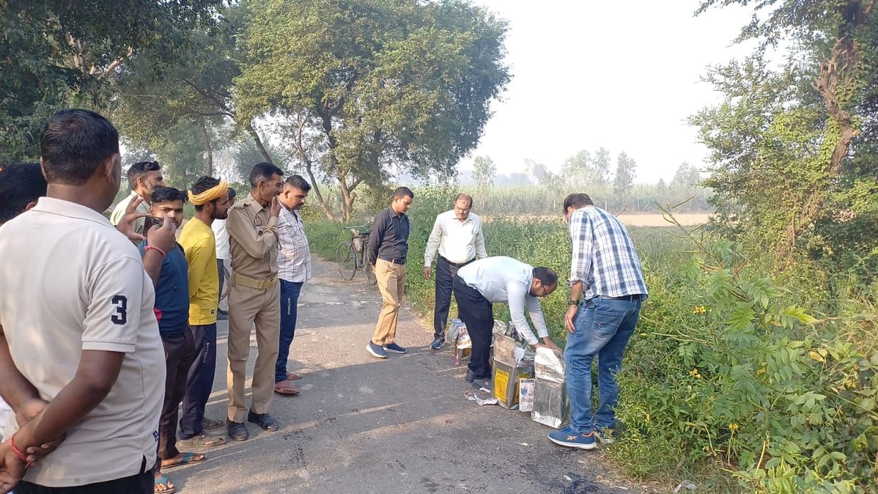 FSDA team destroyed the spoiled sweets caught by them in budaun