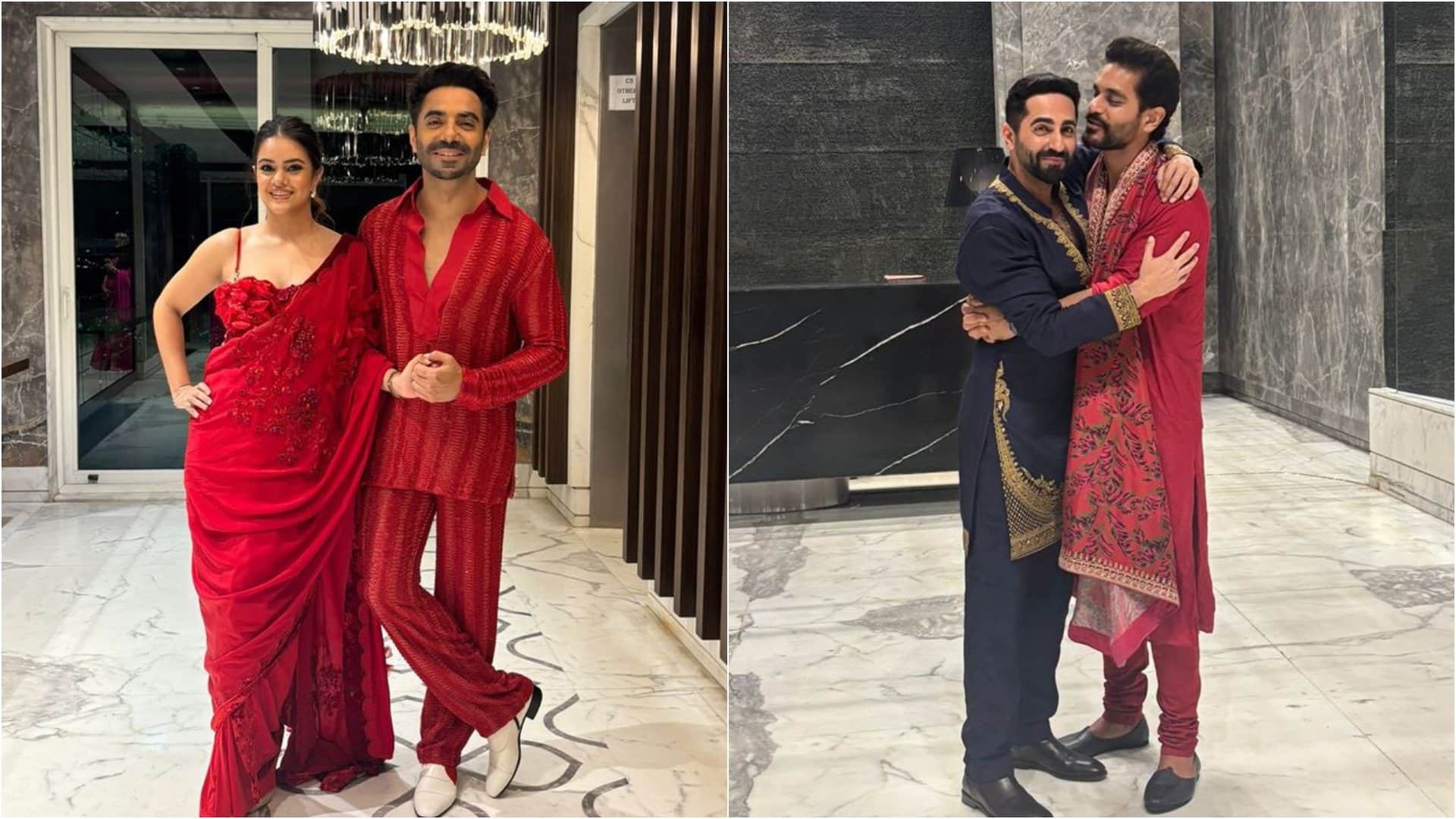 karan johar richa chadha ali fazal bollywood celebs attends Ayushmann Khurrana and tahira kashyap Diwali Party