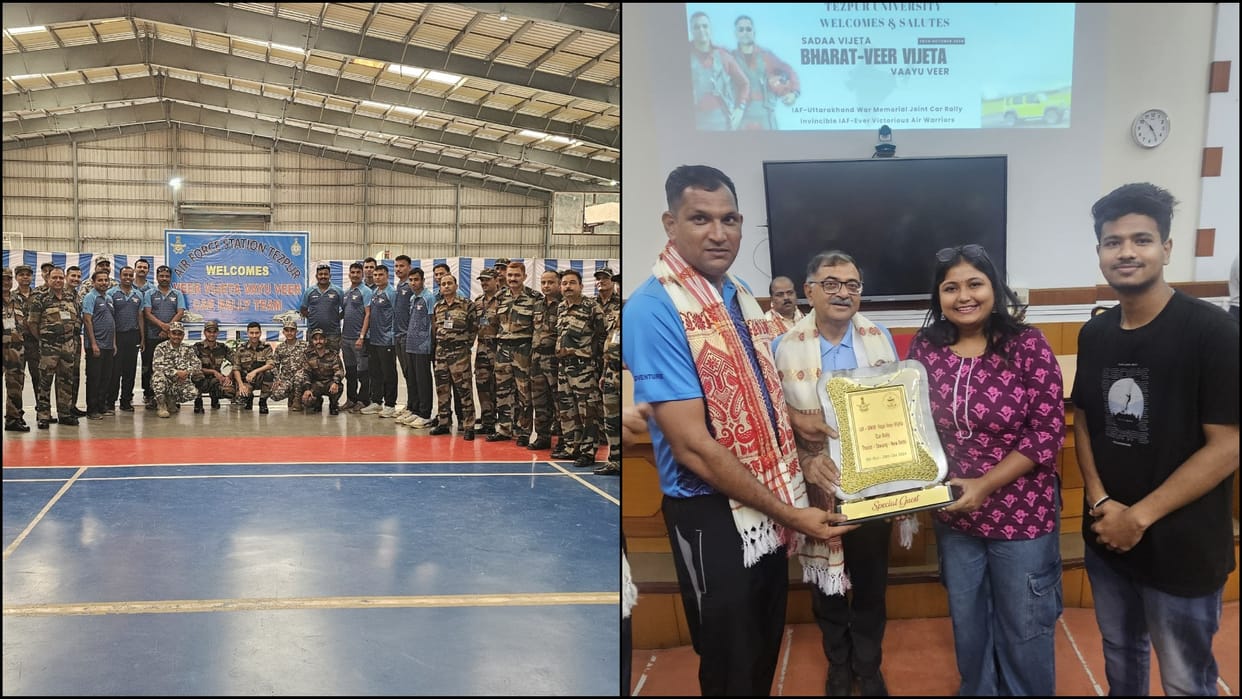 Car rally to celebrate anniversary of IAF and Kargil victory reached Tezpur, will go to Tawang today