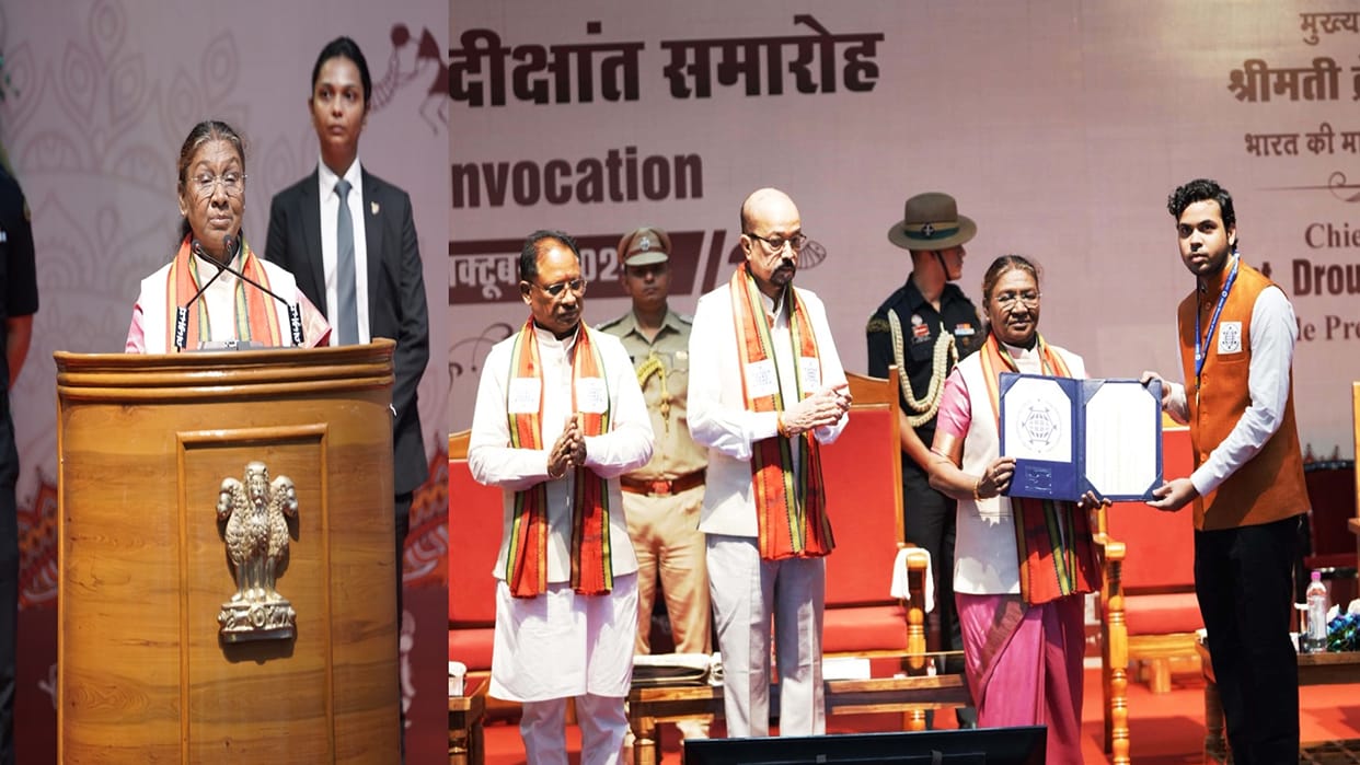 CG News: IITians made their special identity at global level said Droupadi Murmu