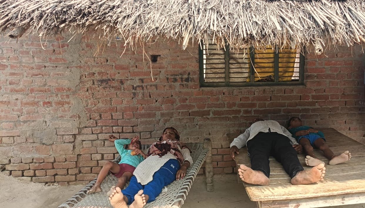 Fever became dangerous Cots were laid out in every house in village of Etah more than 100 people are ill