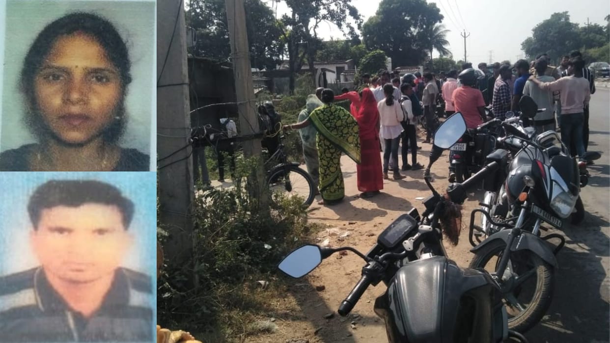 Two people died in road accident due to collision with trailer in Sonbhadra