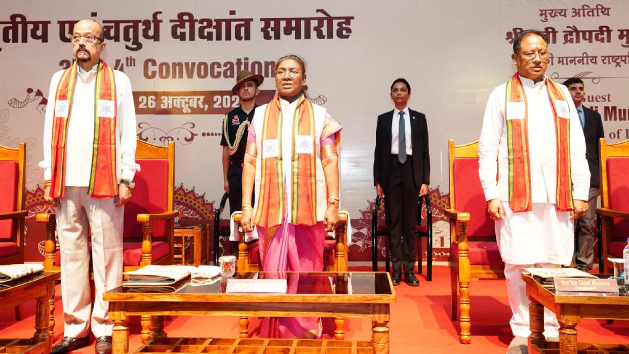 After IIT Bhilai, President Droupadi Murmu will attend the convocation of AYUSH University in Chhattisgarh