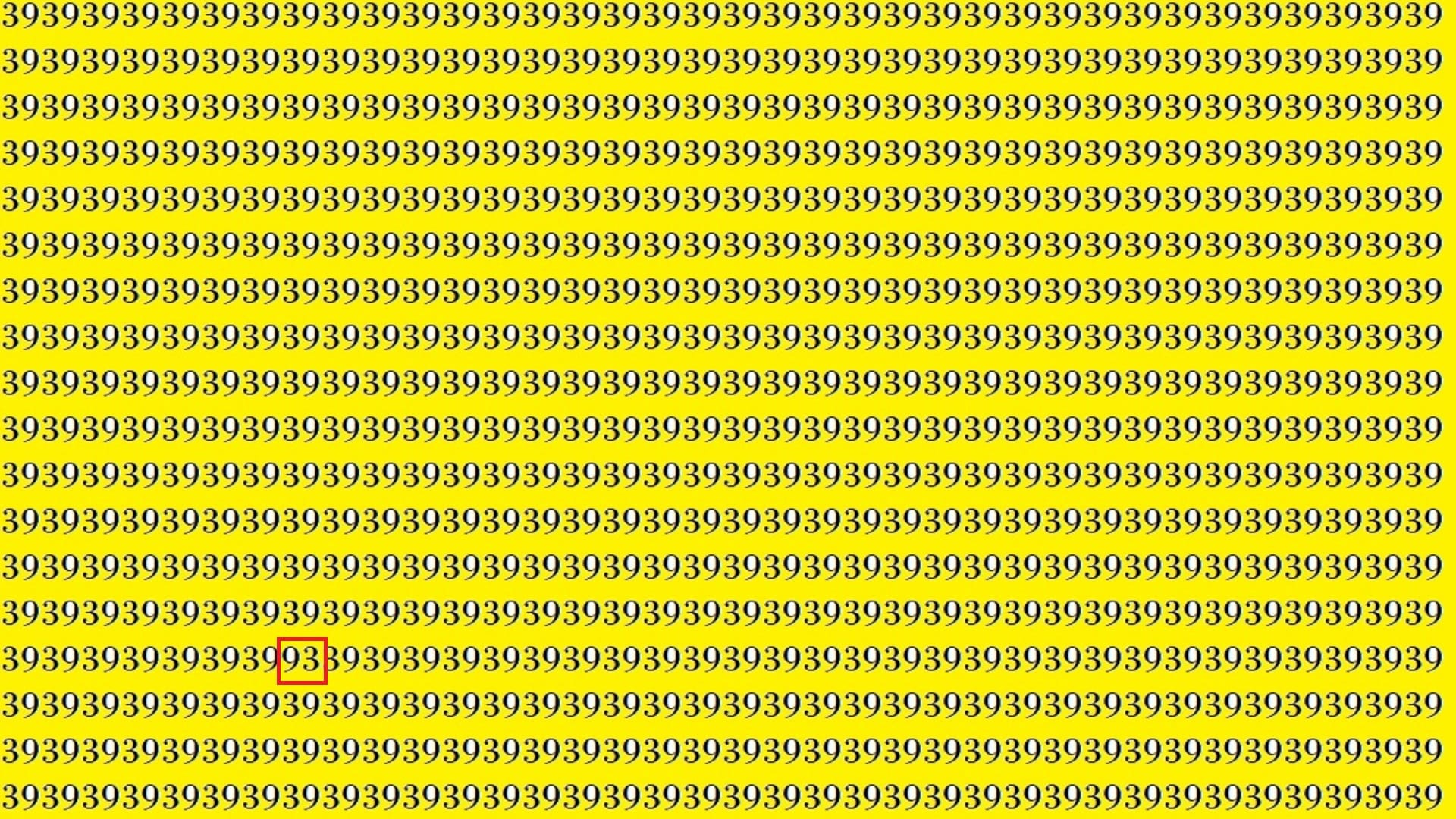 Optical Illusion For IQ Test Can You Find 93 in This Picture Within 9 Seconds