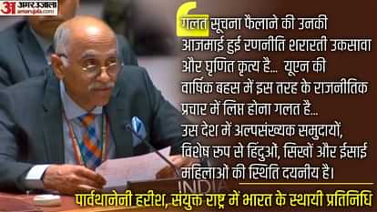 India slams pakistan at UN for Jammu Kashmir Mention Parvathaneni Harish says Despicable yet predictable