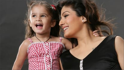 Raveena Tandon 50th birthday Rasha congratulated her mother in this style fans said Cute photo