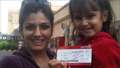 Raveena Tandon 50th birthday Rasha congratulated her mother in this style fans said Cute photo