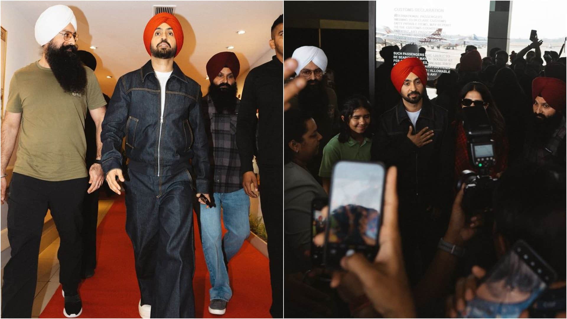 Diljit Dosanjh Arrives delhi for his Dil Luminati India Tour expressed excitement about show shares photos