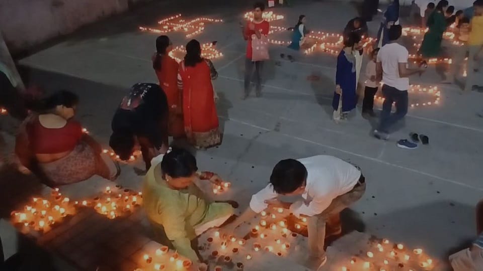 Drona Sagar kashipur illuminated with 31 thousand lamps