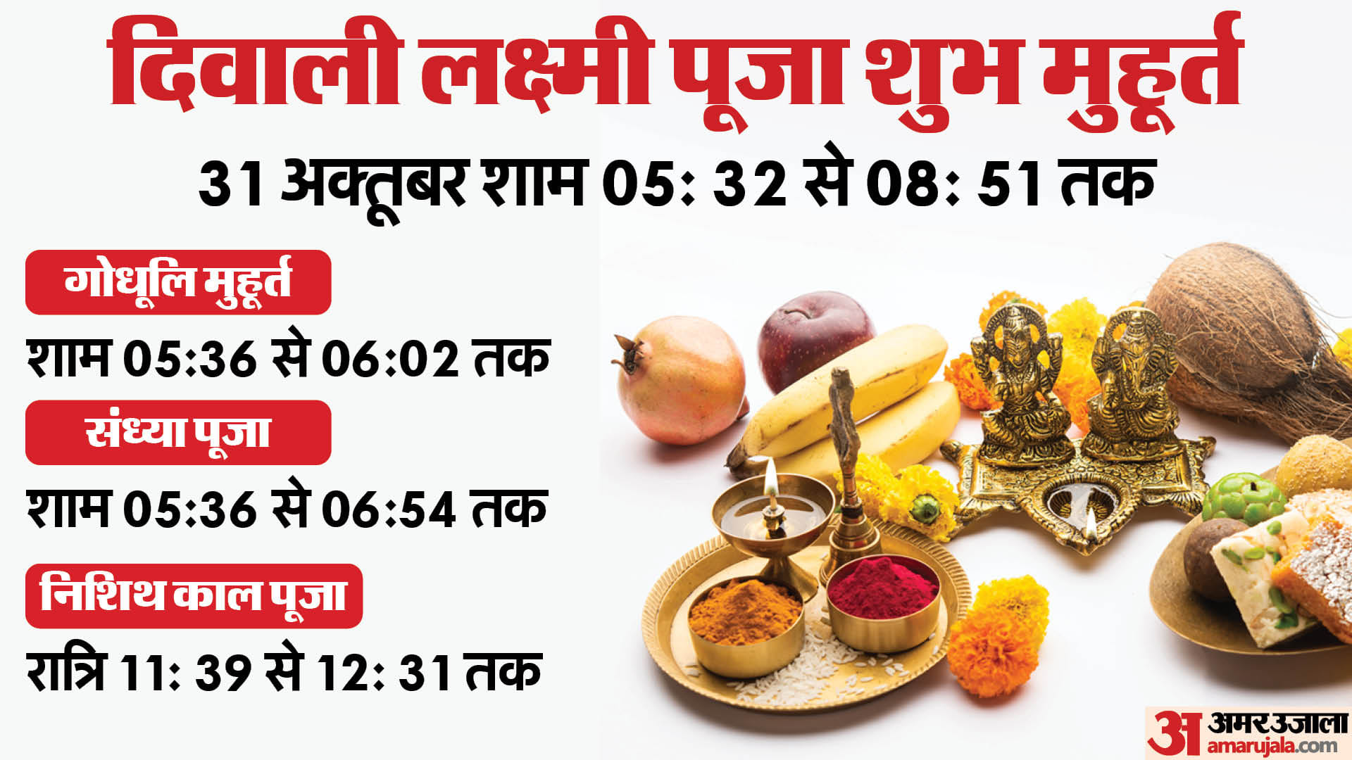 Diwali 2024 Laxmi Pujan Time Puja Vidhi Shubh Muhurat Mantra Aarti In Hindi