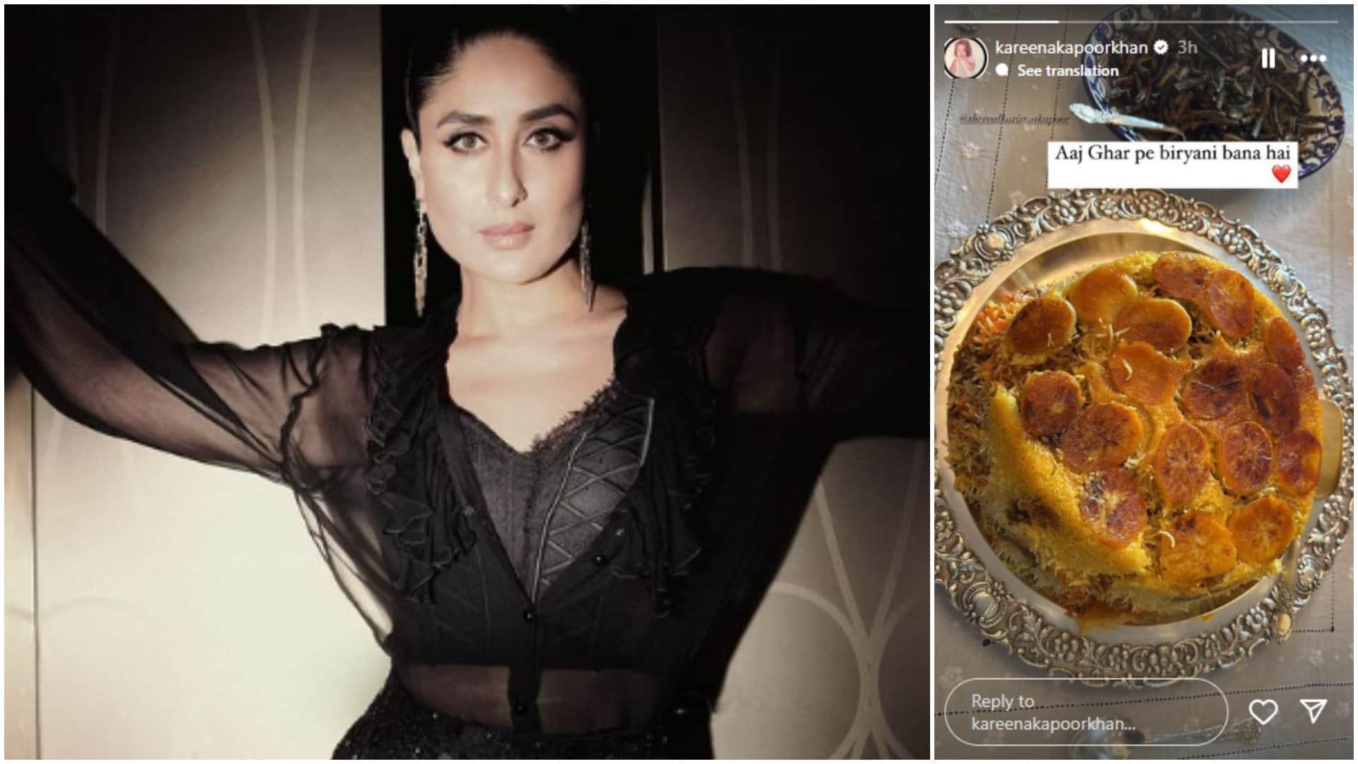 Singham Again actress Kareena Kapoor and Karisma Kapoor shared pictures of Sunday family date of Biryani