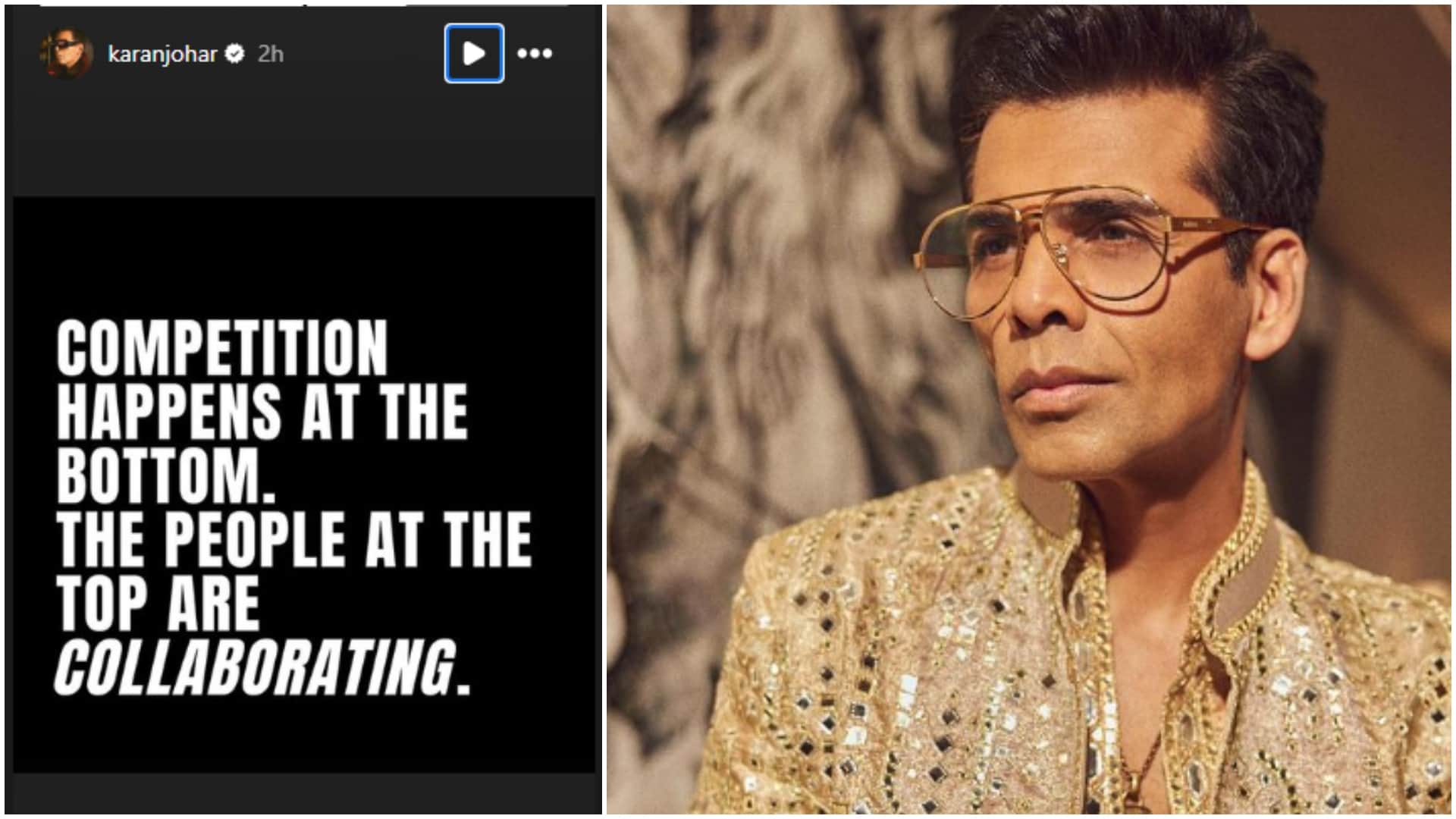 Karan Johar shared a cryptic note about competition after Adar Poonawalla 50% stake in Dharma Production