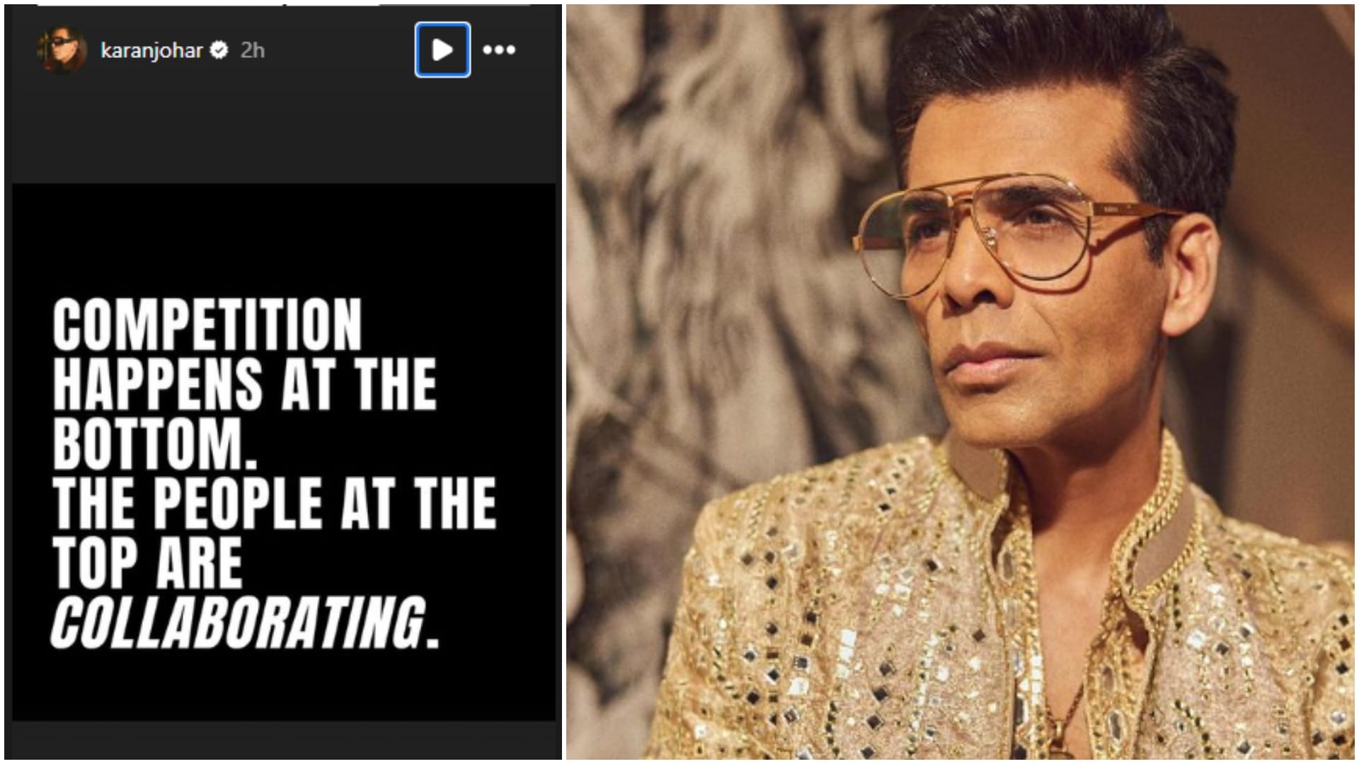 Karan Johar shared a cryptic note about competition after Adar Poonawalla 50% stake in Dharma Production