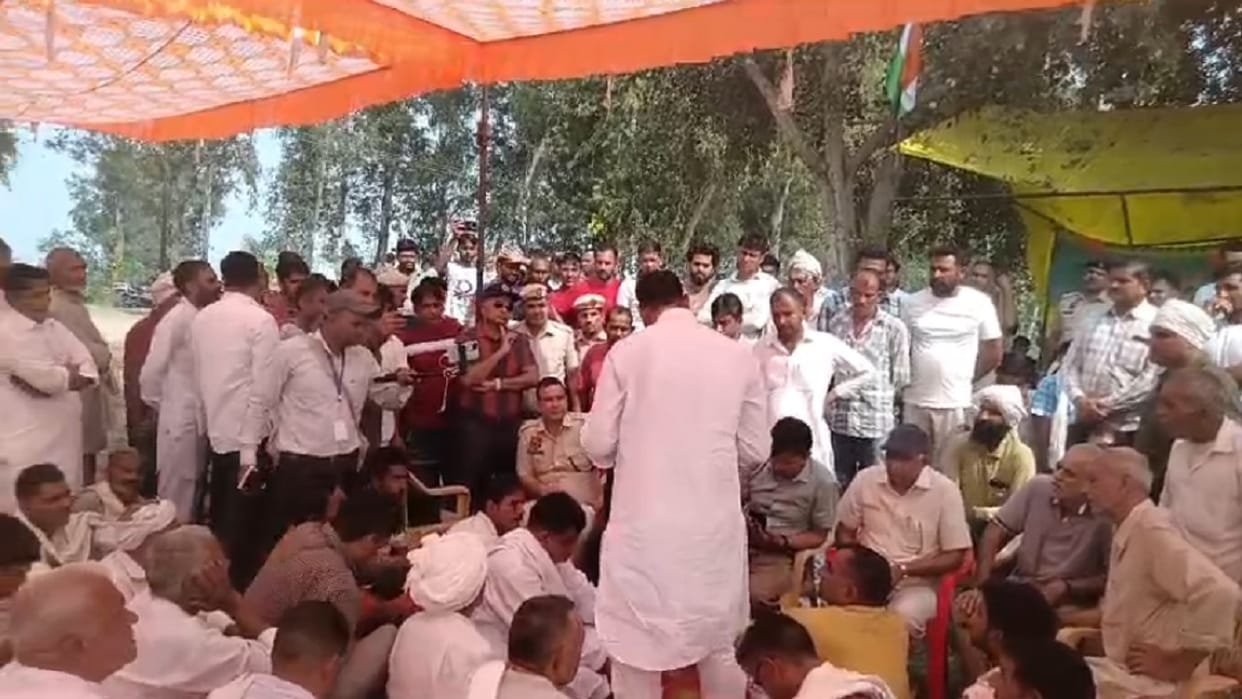 Farmers' protest continues in Kohala of Sonipat regarding compensation,