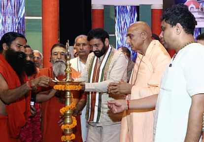 Haridwar News Baba Ramdev announces to establish Global Acharyakulam in Haryana, Saini government will help