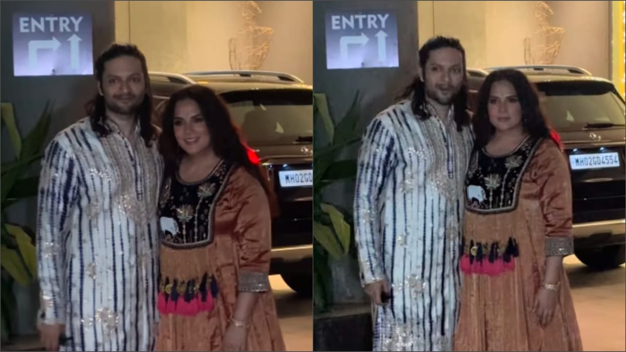 Richa Chadha reached Diwali party with her husband requested paparazzi not to take pictures of her daughter