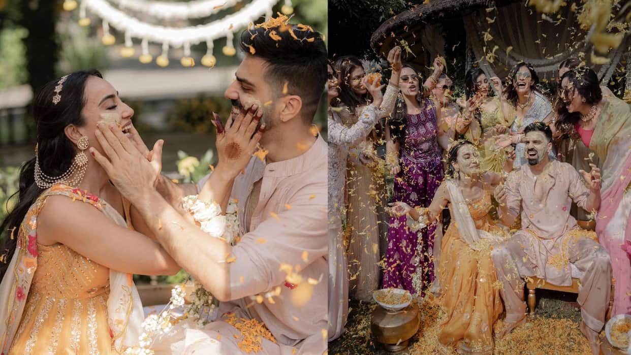 Surbhi Jyoti pre wedding actress Shares Haldi Ceremony pics with Groom To Be Sumit Suri goes viral on internet