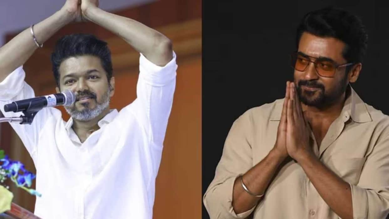 Suriya supports Vijay amid conflict between fans wishes him good luck for his political innings